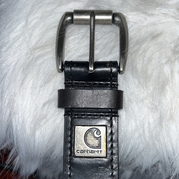 Carhartt smooth black leather belt size 42 - Picture 3 of 13